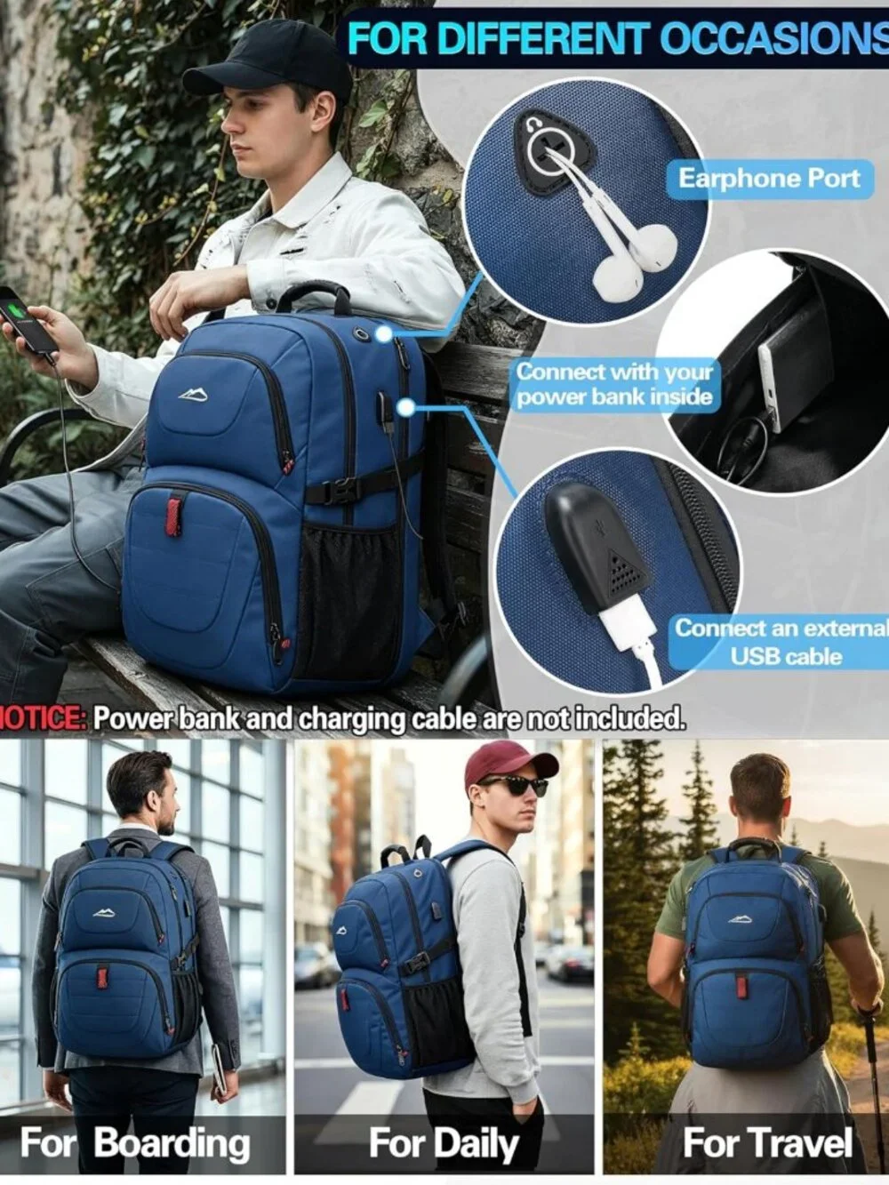 Extra Large Anti-Theft Travel Backpack for 17